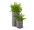 2er-Set Blumentöpfe, Polyrattan