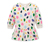 Sweatkleid aus Bio-Baumwolle, cremefarben mit mehrfarbigem Alloverprint