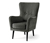 Sessel, gepolstert, anthrazit