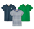 3 T-Shirts aus Bio-Baumwolle, unifarben und gestreift