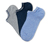 3 Paar Sneakersocken, metallisiert
