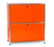 Sideboard Metall »CN3«, niedrig mit Klappenfächern, orange