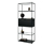 Hohes Glas-Metall-Regal »CN3«, 1er, mit versetzbarem Klappenfach, schwarz