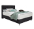 Boxspringbett »Jona«, 100 x 200 cm, ohne Motor, Matratzenhärtegrad H2, schwarz