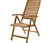 Teak-Hochlehner mit verstellbarer Rückenlehne