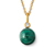 Kette, 925 Silber vergoldet, mit Malachit