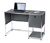 Metall-Schreibtisch »CN3« mit Klapptür, grau