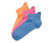 1x pfirsich, 1x pink, 1x himmelblau