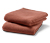 2 hochwertige Jacquard-Handtücher, rosé-rostrot