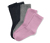 5 Paar Kinder-Socken, pastellviolett-schwarz - 2x schwarz, 2x pastellviolett, 1x grau meliert