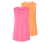 2 Sport-Tops, pfirsich und pink - 1x pfirsich, 1x pink