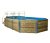Weka-Massivholz-Gartenpool inkl. Abdeckhaube, ca. 714 x 376 x 116 cm