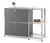 Sideboard Metall »CN3« mit 2 Klappenfächern, grau - Matt grau, Gestell und Griffe chromfarben