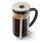 Kanne: transparent<br>Gestell: champagner<br>Henkel und innerer Teil Deckel: schwarz