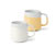 Kaffeebecherset, 2er weiß/ gelb