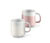 Kaffeebecher, 2er Set weiß/ rosa