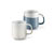 Kaffeebecher, 2er Set weiß/ blau