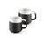 Kaffeebecher, 2er Set schwarz/ weiß