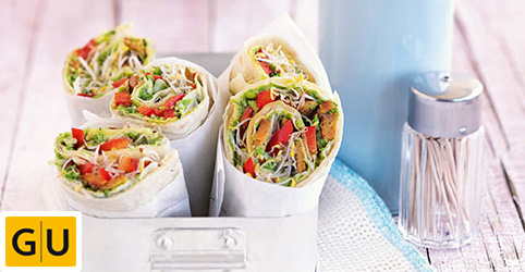 Rezept für Gemüse-Wraps mit Lupinenfilet