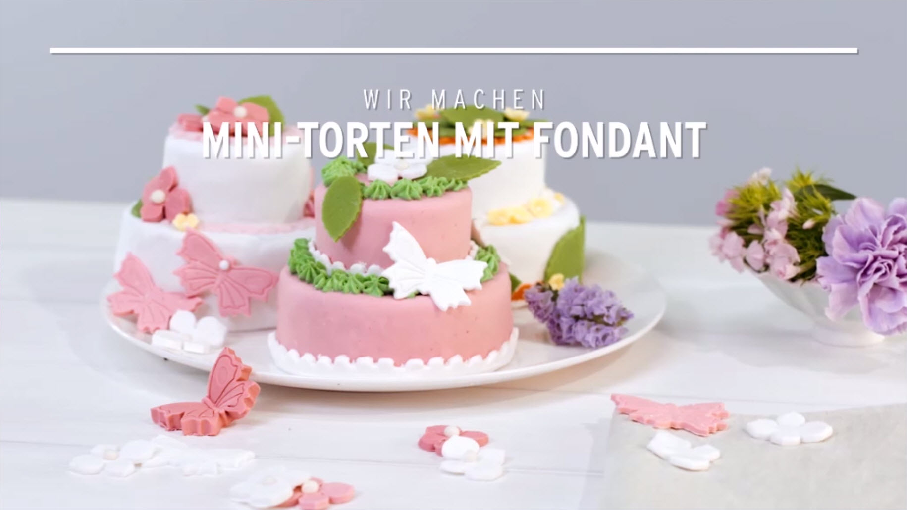 Zitronentörtchen mit Fondant