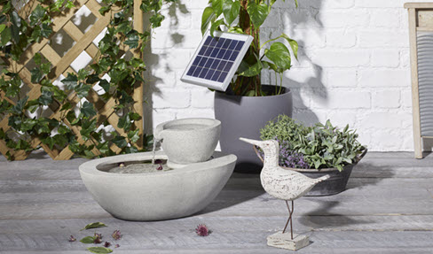 Gartenbrunnen mit Solar