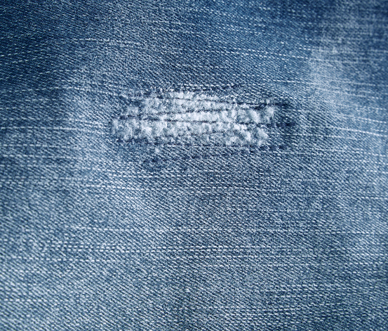 Geflickter Jeansstoff