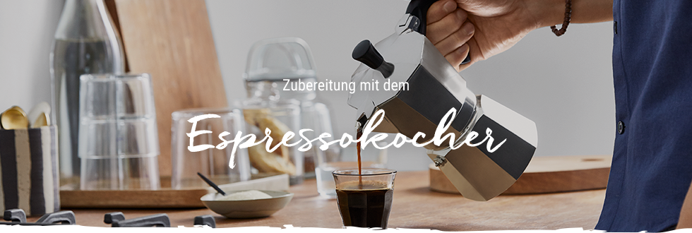 Zubereitung im Espressokocher