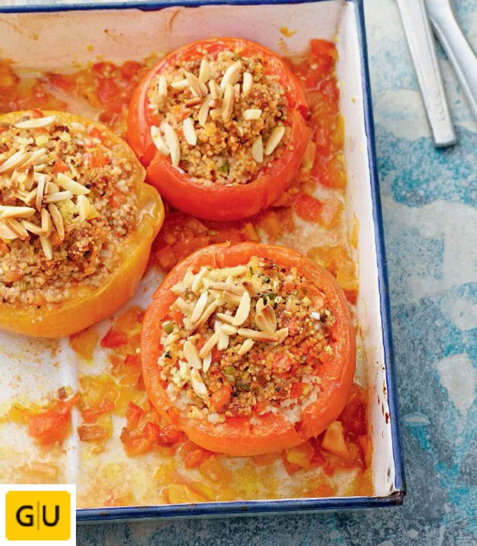 Gefüllte Tomaten mit Couscous und Lamm