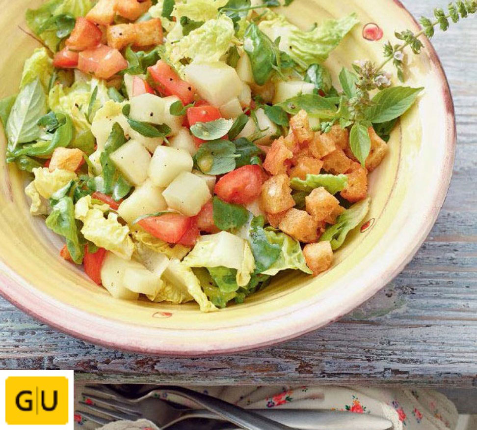 Sommersalat mit Tomate und Melone