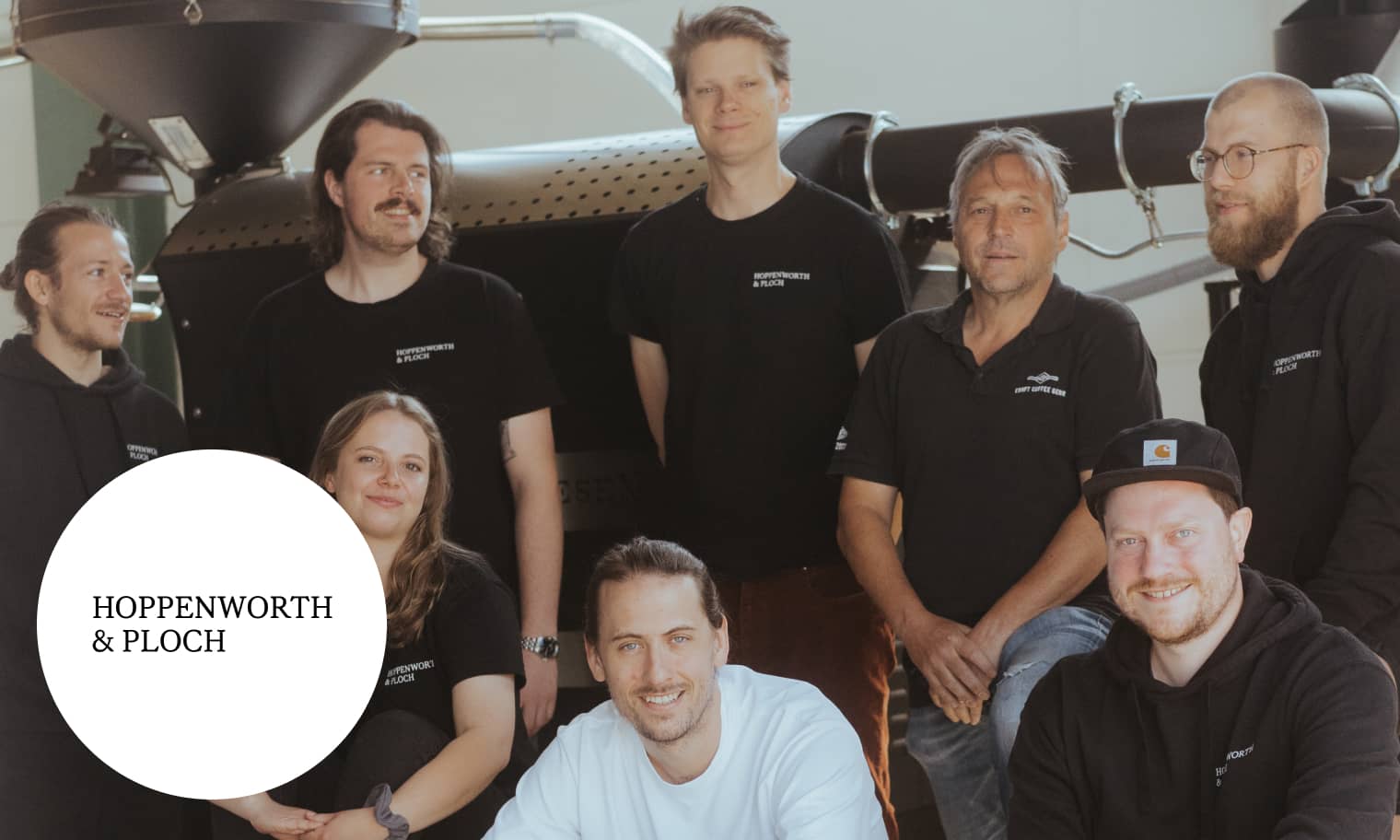 Das Team und Logo der Rösterei Hoppenworth & Ploch